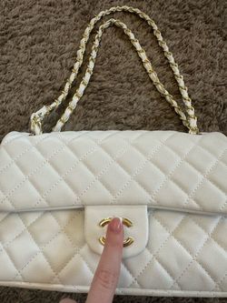 White Caviar Leather C purse