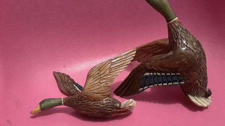 Antique carved wood ducks. Rare***