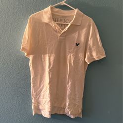 White Polo Shirt By American Eagle