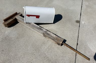White Mailbox With Post 