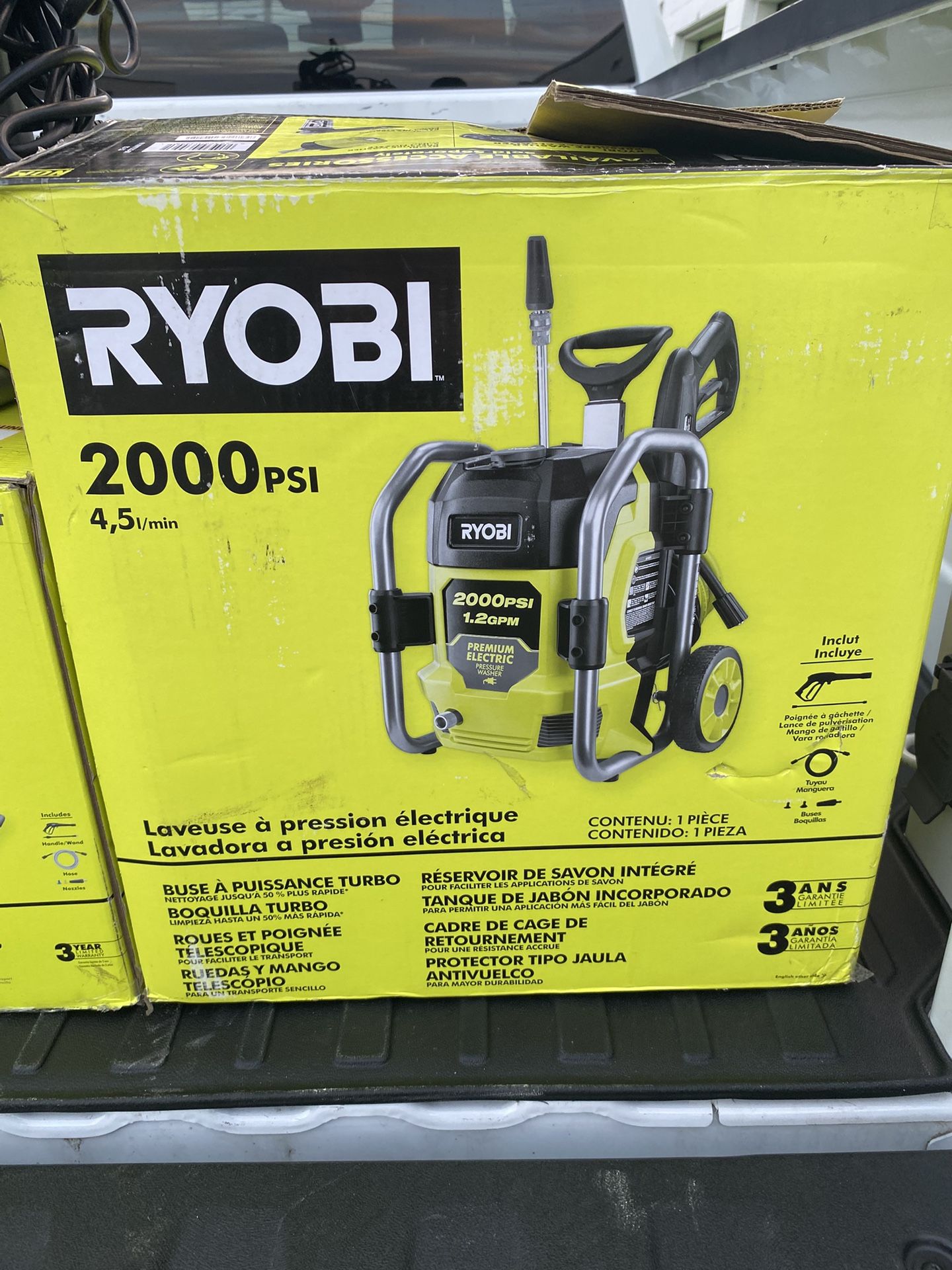 New In Box Ryobi 2000 Psi Pressure Washer