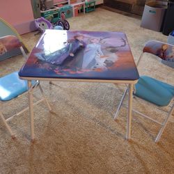 Toys, Toddler Stroller Frozen Table Set With 2 Chairs