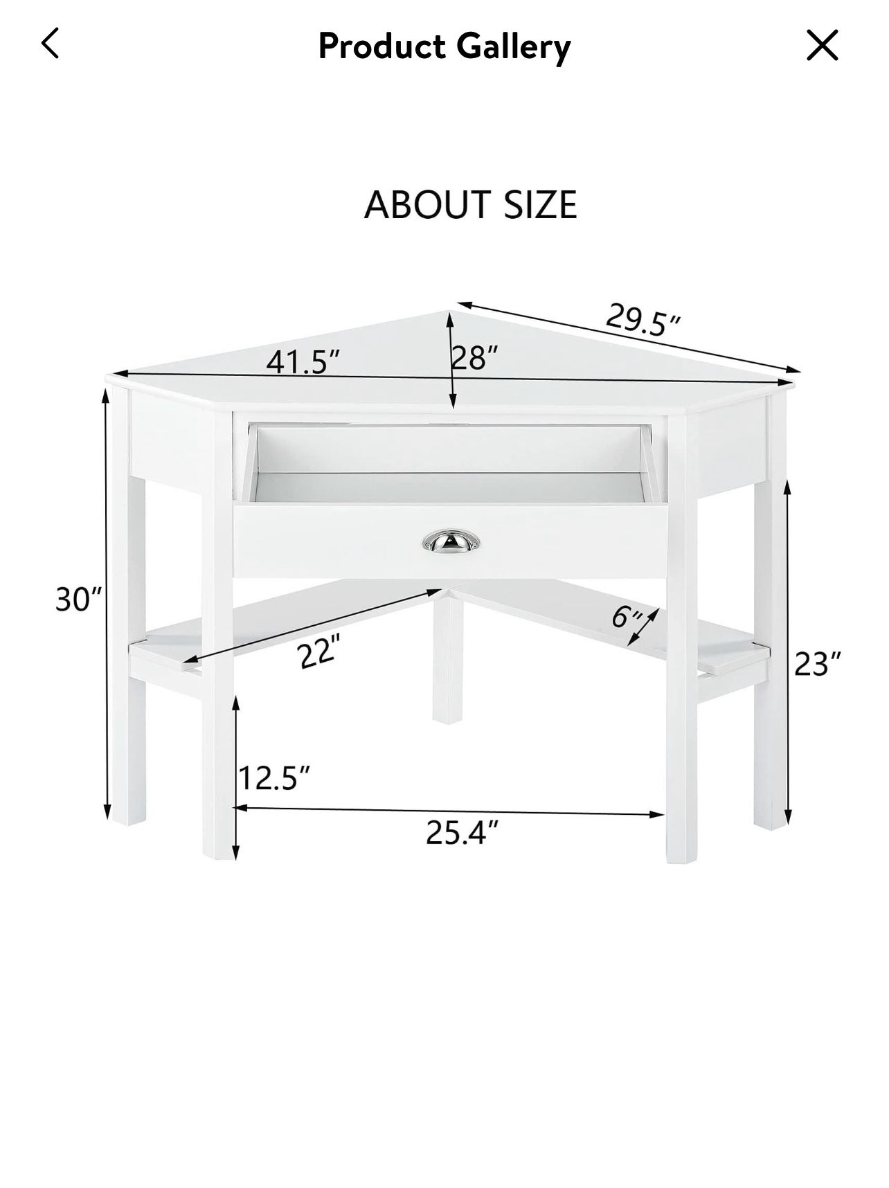 White Corner Desk
