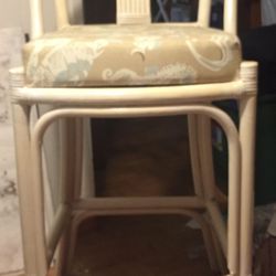 Set Of Two Bamboo  Bar Height  Chairs 