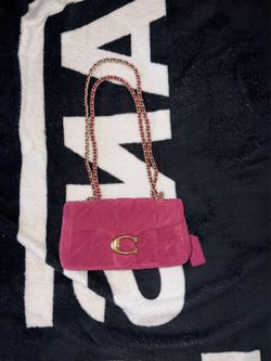 Coach Pillow Tabby Shoulder Bag Pink Suede 20