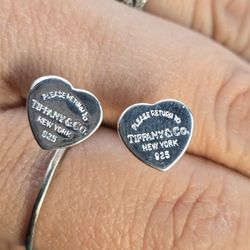Heart Charm Tiffany Silver Jewlery 
