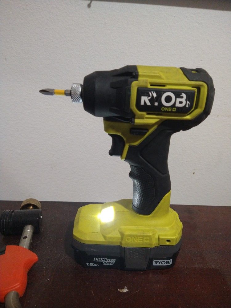 Ryobi One + Impact Drill With 1.5 Battery