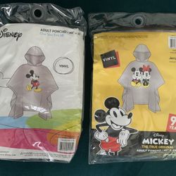 2 Adult Disneyland Rain Ponchos 