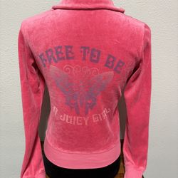 Juicy Couture Velour Vintage hot pink jacket