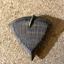 Hand Carved, Beautiful Wood Guitar Pick With Leather Cord For It To Be Worn