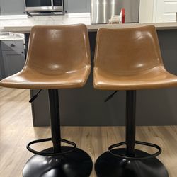 Whiskey Brown Barstools