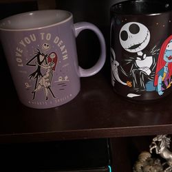 2 jack skellington coffee cup