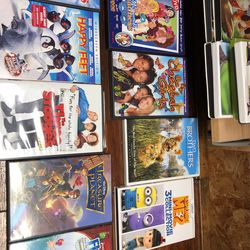 Nine various DVDs two dollars each or seven dollars for all
