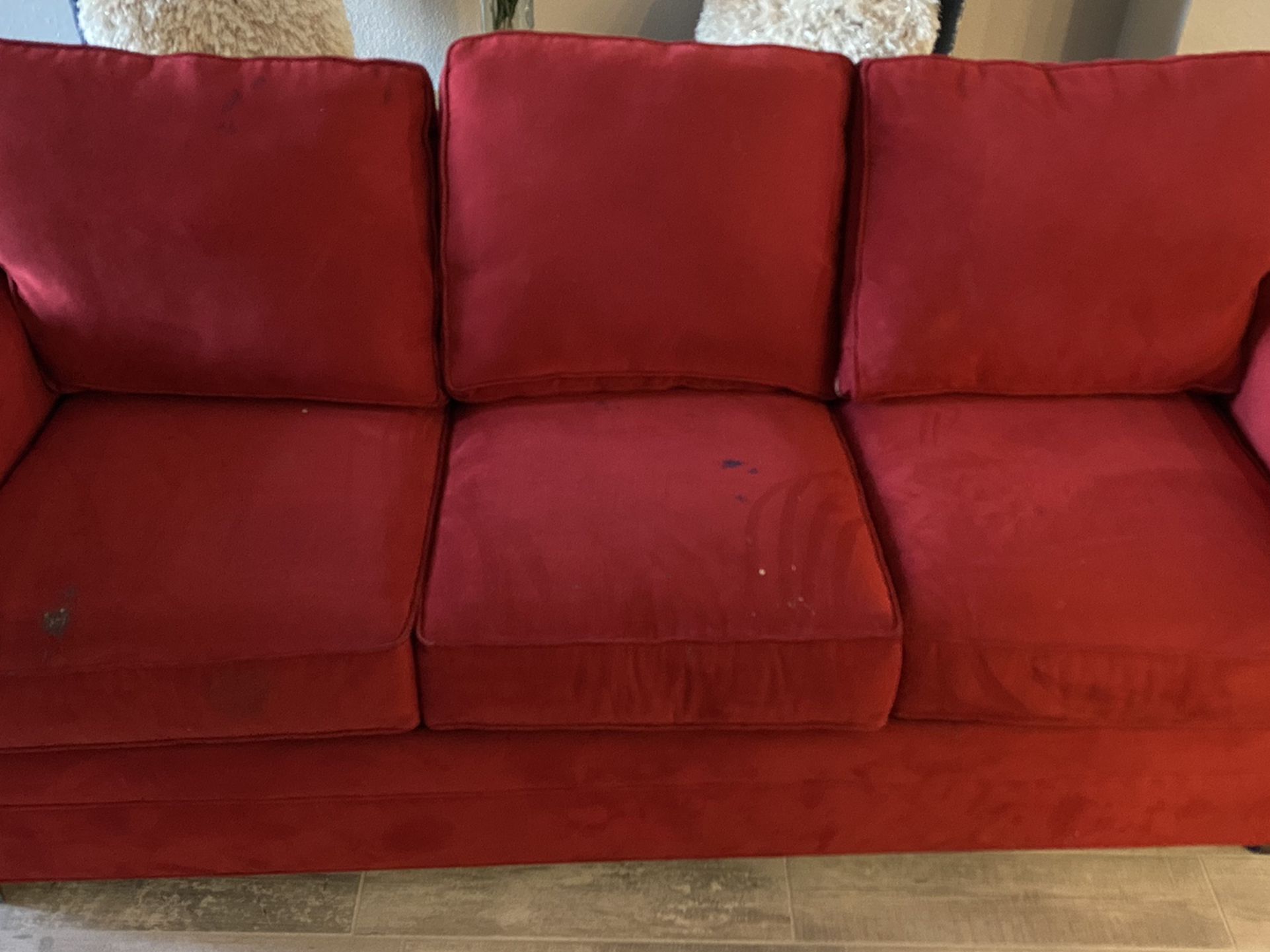 Free Red Couch/Sleeper Queen