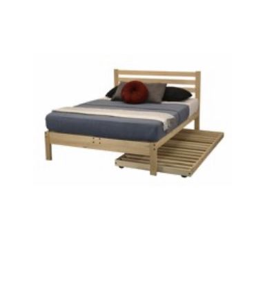 Queen size bed frame with Twin size trundle frame