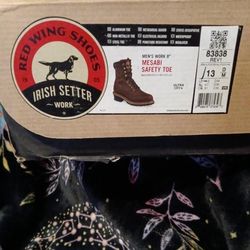 Red Wing Irish Setter Men's Size 13D Work 8" MESABI Steel TOE 83838 WATERPROOF