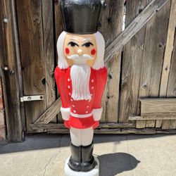 Vintage Christmas Blow Mold Nutcracker Soldier 