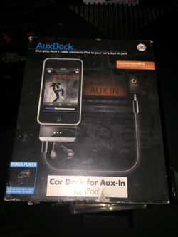 AUX car dock for iPod $5