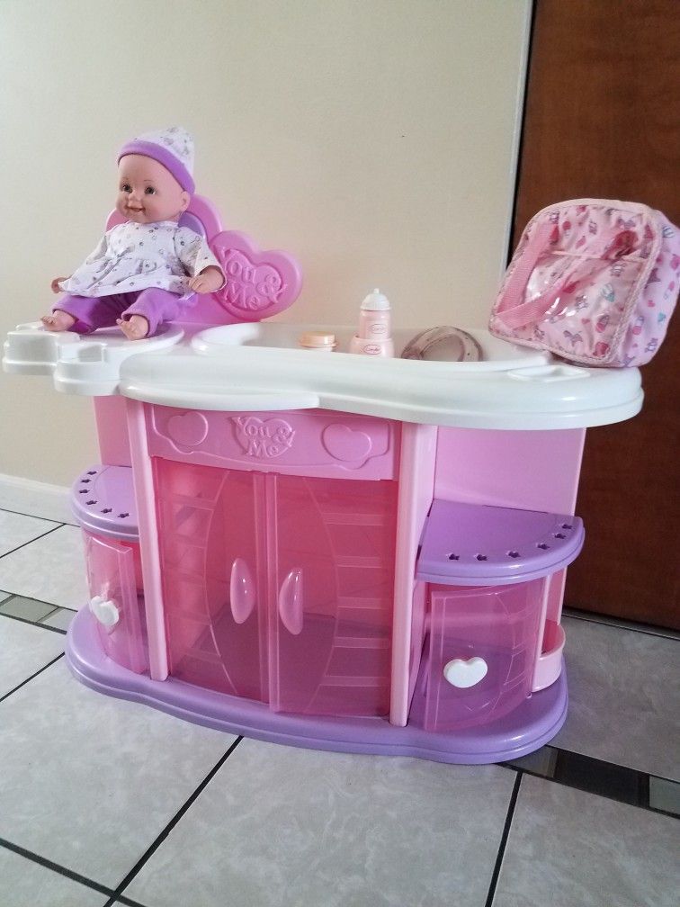 3-in-1 You & Me Nursery, Eating, Bathing & Care Center Doll Set