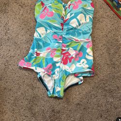 Gabar Bright Tropical Print One-Piece Swimsuit