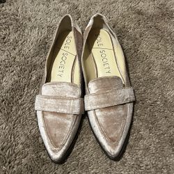 Vintage Sole Society Pale Pink Velvet 