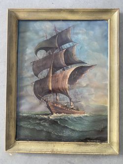 Rare 3 Dimentional Signed Andre's Orpinas 36x36  oil On Canvas &  Paper  1960's 