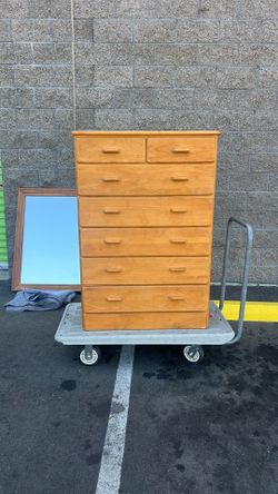 Wood 7 drawer dresser