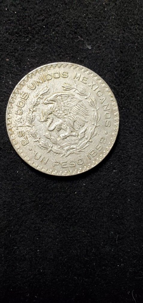 1959 Mexico 1 Peso Silver 