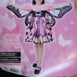 Halloween Costume "Pink Butterfly Dress" Size. L (10-12)