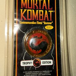 Mortal Kombat 1992 Commemorative Metal Slammer 18k Gold Plated Trophy Edition