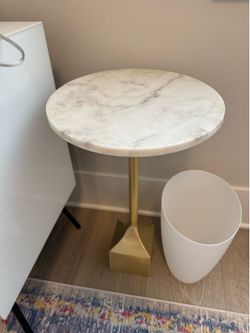 Faux Marble Side Table