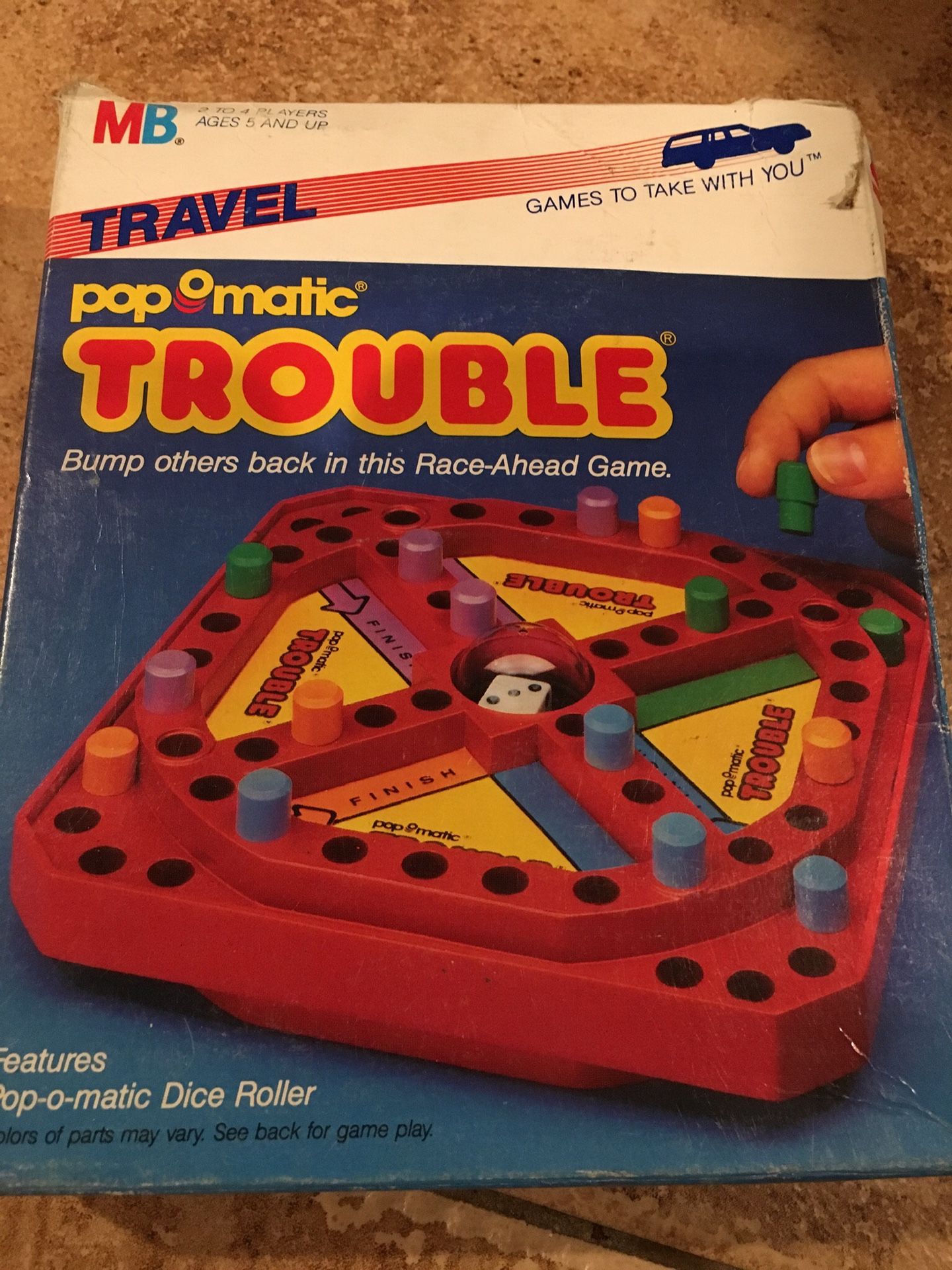 Vintage ant Tavel pop matic trouble game games bored toys kids collector 1990s