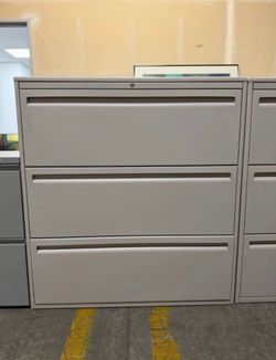 Haworth 3 Drawer Lateral File Cabinet