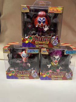 Jada Metalfigs Killer Klowns From Outer Space – Set of 3 (Rudy, Slim, Spikey) 🤡🎈
