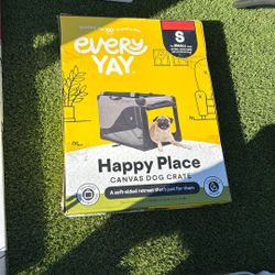 Happy Place Canvas Dog Crate Size Small