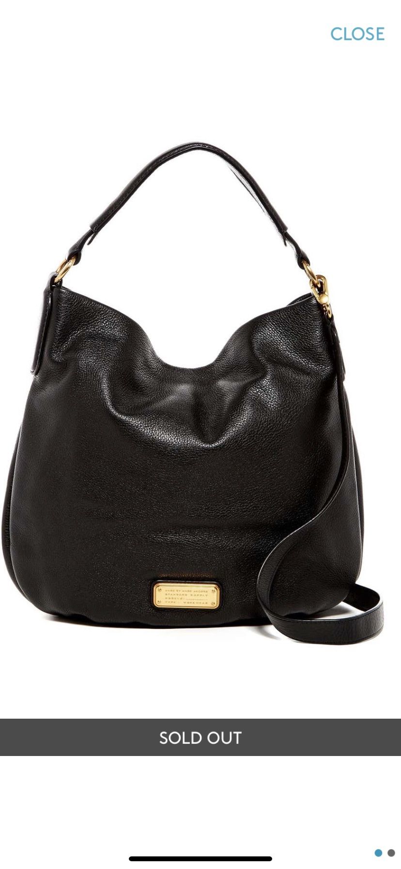 🍀💕Marc Jacobs All Leather Jobo Bag With Crossbody Strap