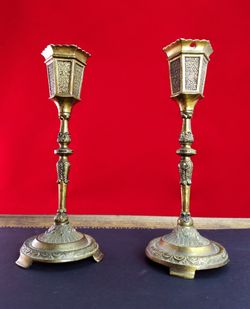 Gothic heavy Brass Candle Holders