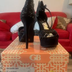 New Never Worn Gianni Bini Black Formal Heels Perfect For Homecoming Size 75