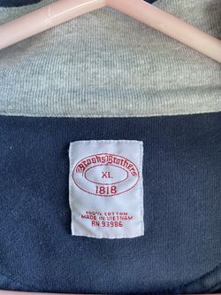Brooks Brothers 1818 Sweater Mens Adult Large Quarter Zip Preppy Casual Cotton