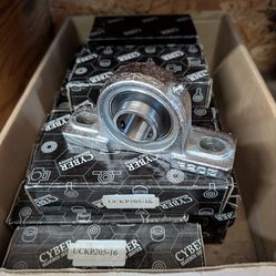 Large Lot of 16 UCKP205-16 Solid Base Pillow Block Bearings. 2 Bolt. New in Box
