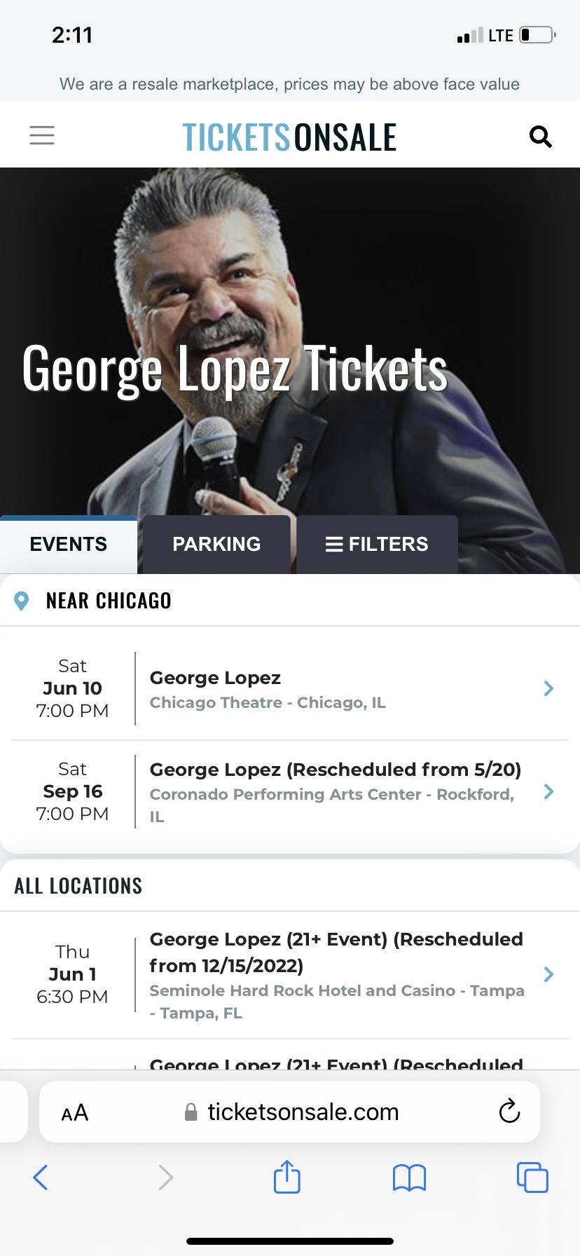 George Lopez Tickets $50