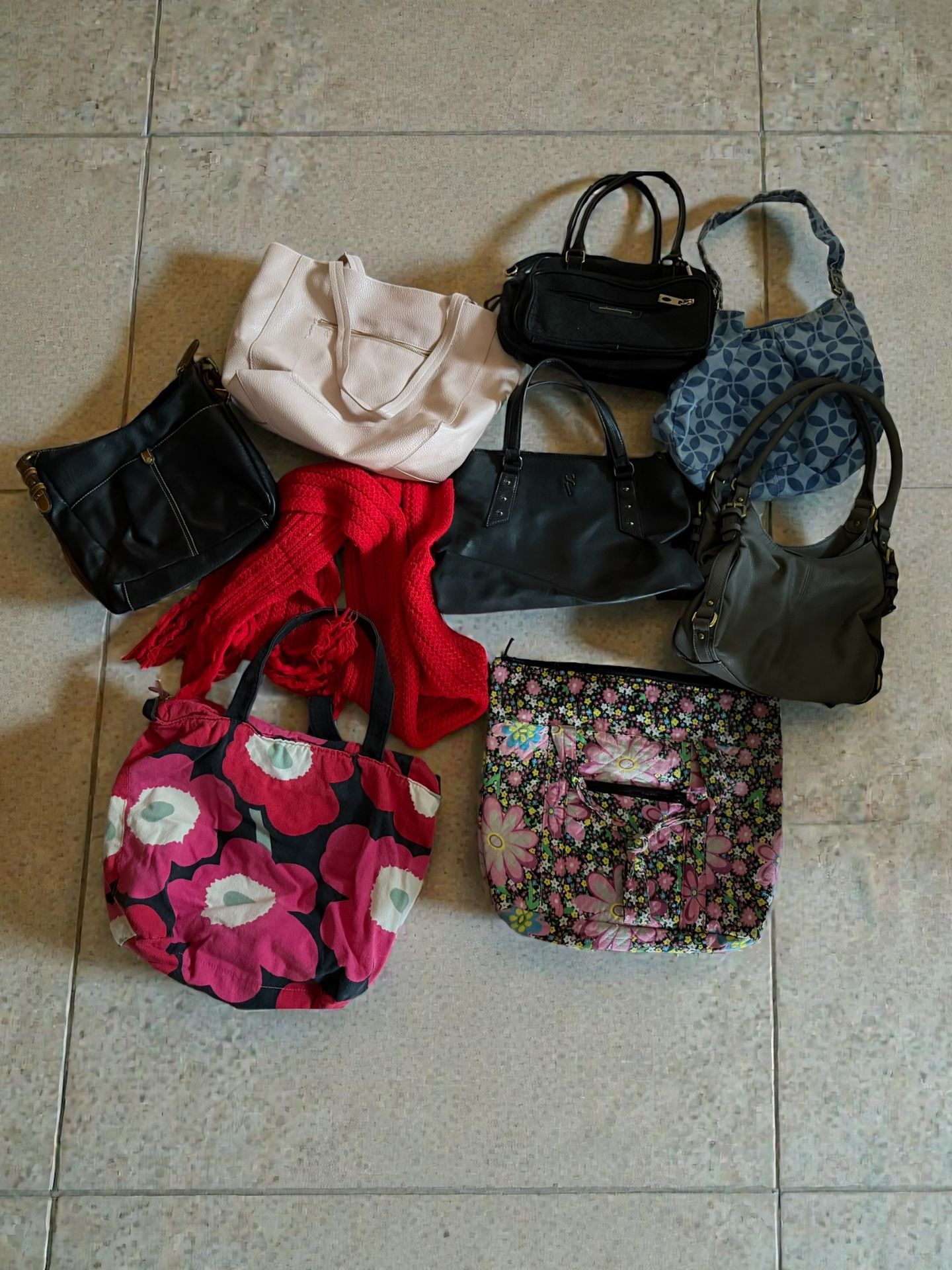Mixes Purses And Bags Red Scarf One Purse Is AS Victorias Secret
