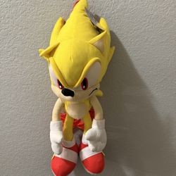 SONIC THE HEDGEHOG DOLL PLUSH BACKPACK SUPER SONIC YELLOW PLUSH NEW