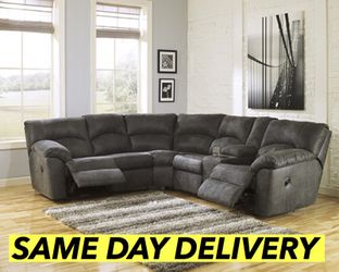 Brand new reclining sectional! Sofa couch and Loveseat set saves available and mattress