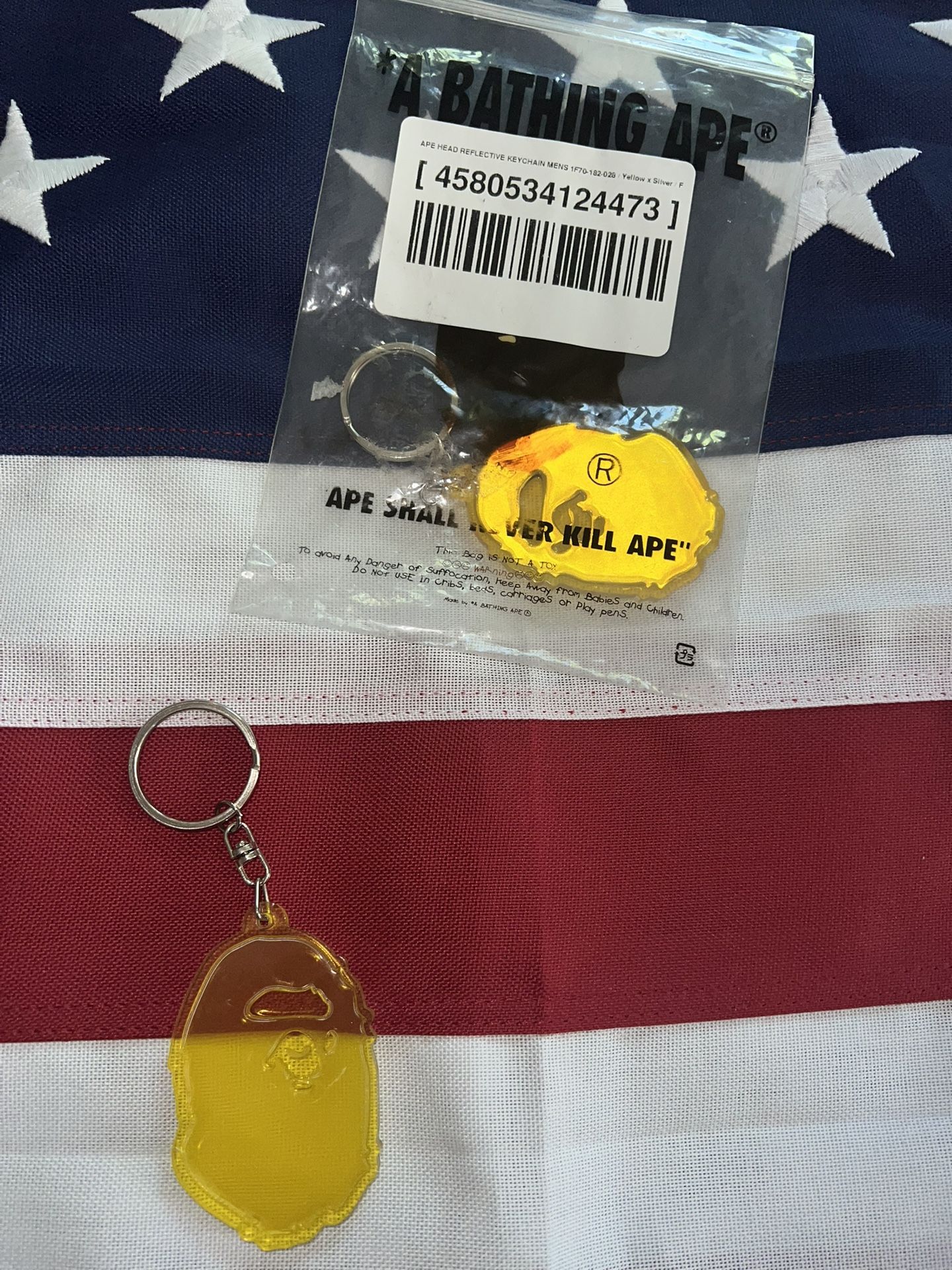 Ape Head, Bape, Reflective Keychain