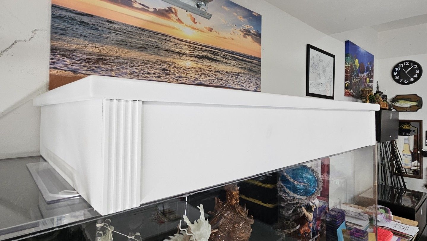 Fish Tank Aquarium Hood (Painted White)