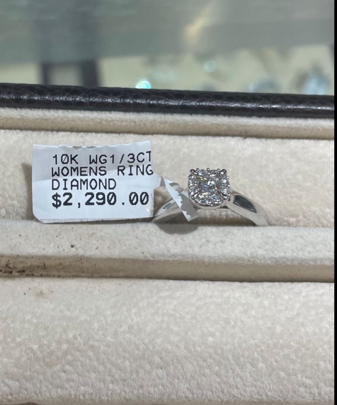 10K White Gold Diamond Ring - Must Sell!