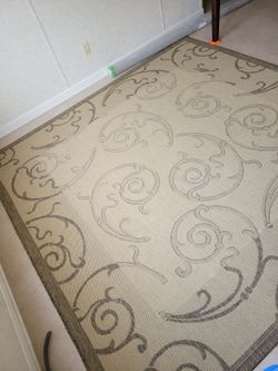 Large Area Rug with Scroll Pattern