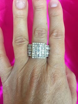 Chunky ring with Italian CZ & baguettes NEW!
