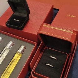 Set Of 3 Cartier Rings + Perfume 